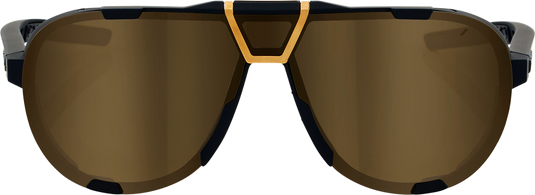 100% Westcraft Sunglasses - Soft Tact Black - Soft Gold Mirror 61046-258-01