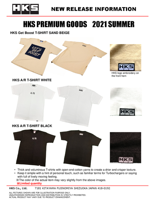 HKS A/R T-Shirt L/White 51007-Ak410