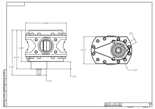 Aeromotive Fuel Pump, Spur Gear, 3/8 Hex, .900 Gear, Steel Body 19.5gpm NITRO