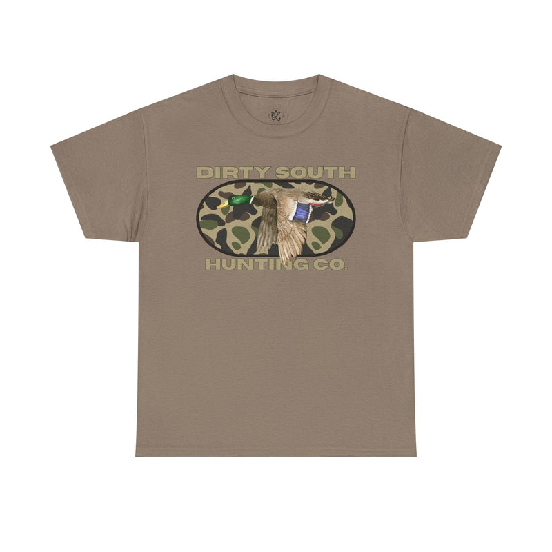 Load image into Gallery viewer, Dirty South Hunting Co. Camo Oval Mallard T-Shirt – Duck Hunting Apparel
