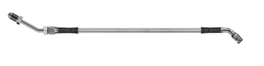 Goodridge 80in Universal Clutch Line w/SS Fittings & Clear Hose - 45Deg Banjo w/M10 Fitting