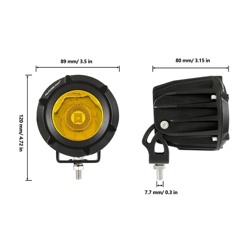 Load image into Gallery viewer, 3.5 Inch 50W Round/Square LED Driving Lights Combo White/Yellow with wiring harness for 2000 FORD F250
