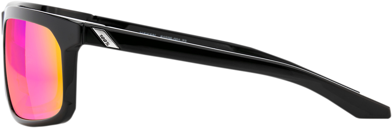 Load image into Gallery viewer, 100% Hakan Sunglasses - Black - Purple Mirror 61036-001-72
