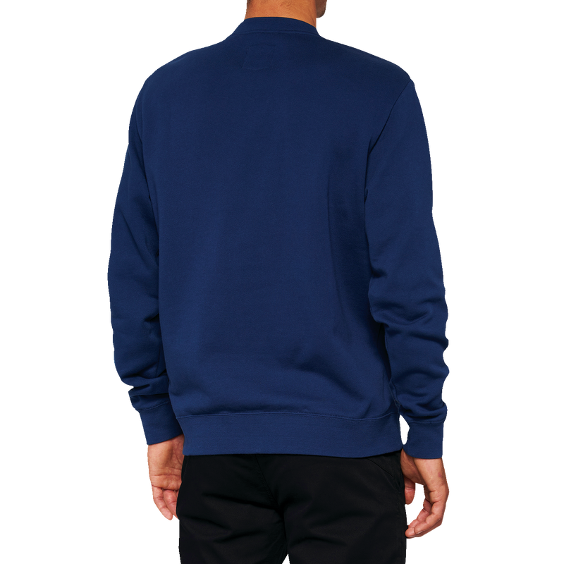 Load image into Gallery viewer, 100% Icon Long-Sleeve Fleece Sweatshirt - Navy - Medium 20026-00016

