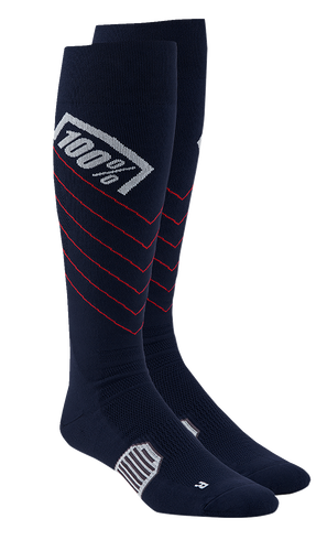 100% Hi-Side Performance Socks - Navy - Large/XL 20054-00004