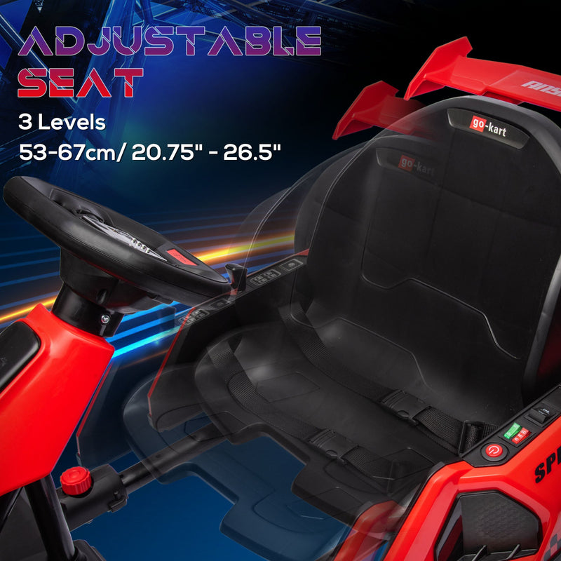 Load image into Gallery viewer, Adjustable Seat Electric Go Kart with Slow Start - 24V, 7.5 MPH
