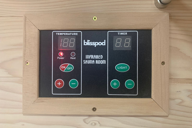 Load image into Gallery viewer, Blisspod | Vienna | Far Infrared Sauna | Canadian Hemlock Very Low EMF | 72.8"H x 35.4"W x 25.6"D | 1 Person
