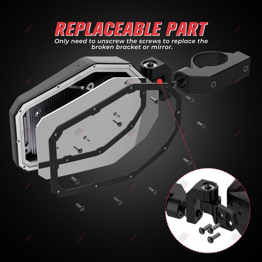 Mirrors with LED Turn Signal Lights(New Design) For Can-am Maverick X3 2017-2020