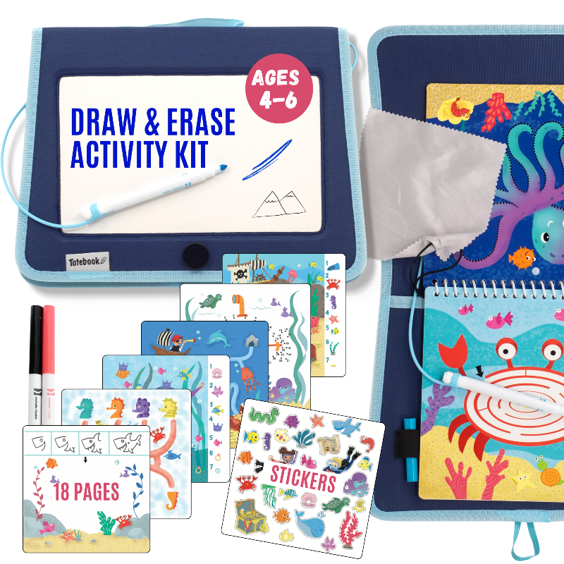 Load image into Gallery viewer, Totebook Kids Dry Erase Travel Activity Book
