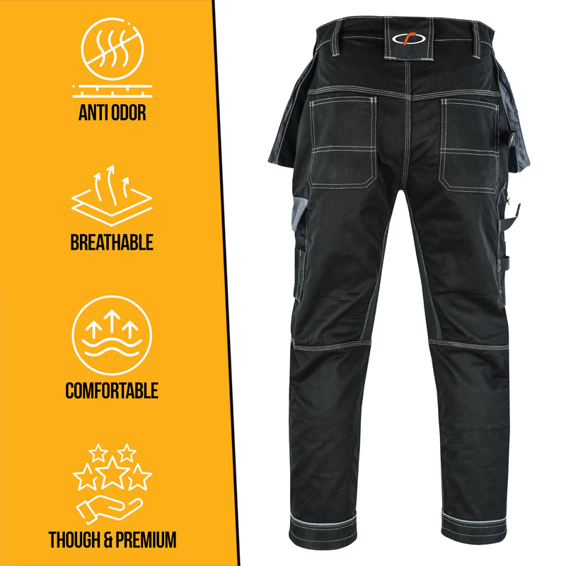 Load image into Gallery viewer, Riggermen Mens Work Pants Lightweight Cargo Tactical Trouser with Holster Pockets Relaxed Fit Safety Pants for Construction
