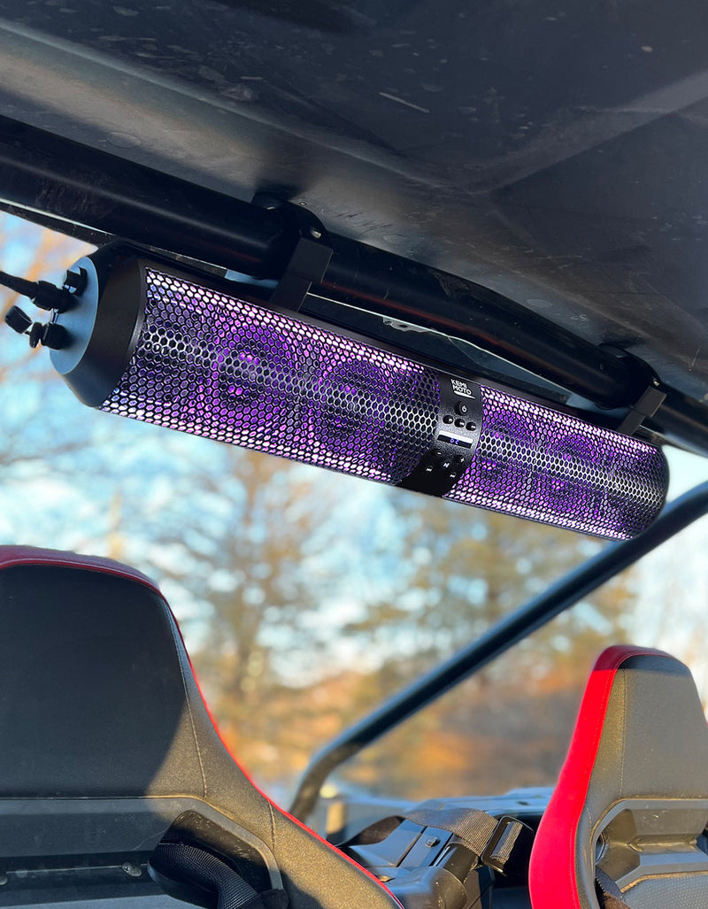 Load image into Gallery viewer, RGB UTV Soundbar, 28" SXS Speaker for Can Am Maverick X3/ RZR w/ 1.56"- 2.25" Roll Bar
