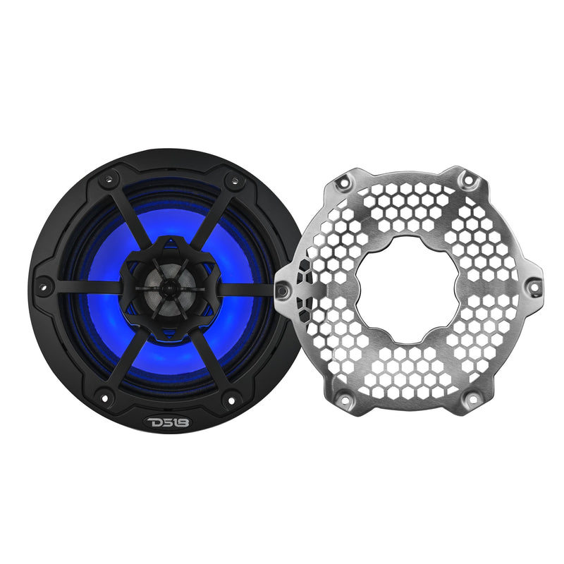 Load image into Gallery viewer, 6.5” Marine 2-Way Hybrid Speaker with RGB LED, Compression Driver and Neodymium Magnet | 250W RMS 4-Ohm
