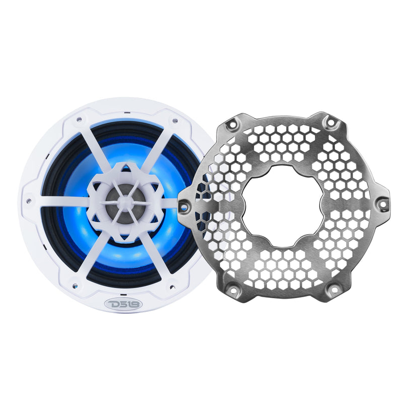 Load image into Gallery viewer, 6.5” Marine 2-Way Hybrid Speaker with RGB LED, Compression Driver and Neodymium Magnet | 250W RMS 4-Ohm
