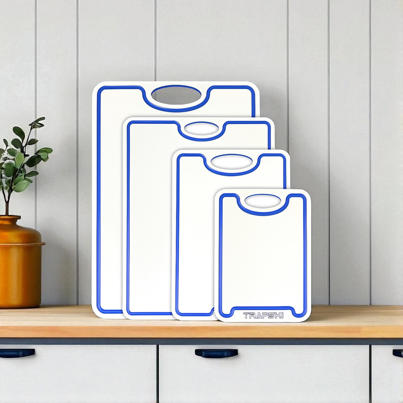 Load image into Gallery viewer, TRAPSKI Premium 1/2 Inch Thick HDPE Cutting Boards | Food-Grade Kitchen Prep Surface | Juice Grooves | Made in the USA
