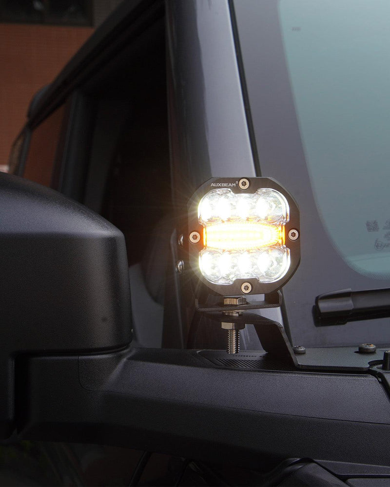 Load image into Gallery viewer, XP-ULTRA Series 3 INCH 96W 9600LM LED PODS 6 MODES WHITE AMBER FLASHING LED DRIVING LIGHTS
