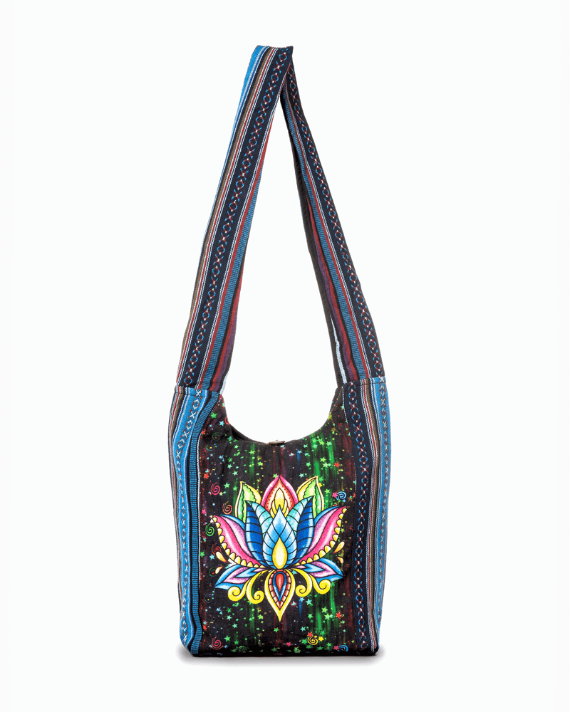 Load image into Gallery viewer, Kathmandu Collection Lotus Handmade Hobo Bag
