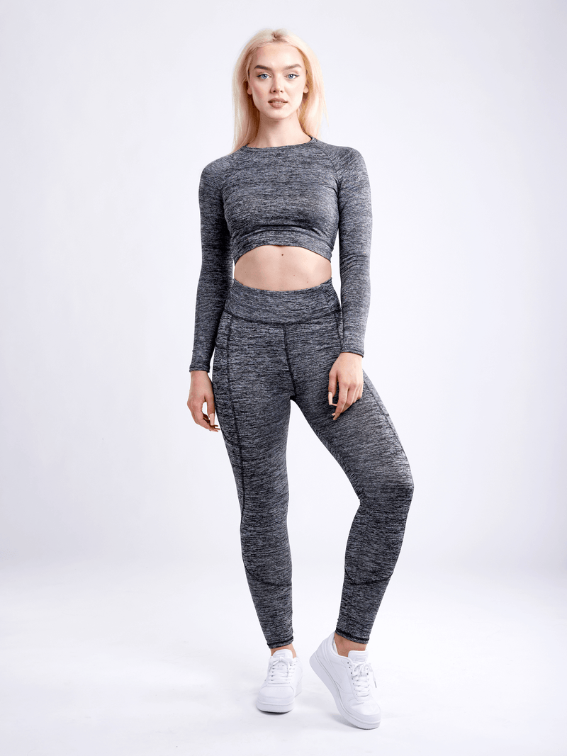 Load image into Gallery viewer, JupiterGear High-Waisted Classic Gym Leggings with Side Pockets
