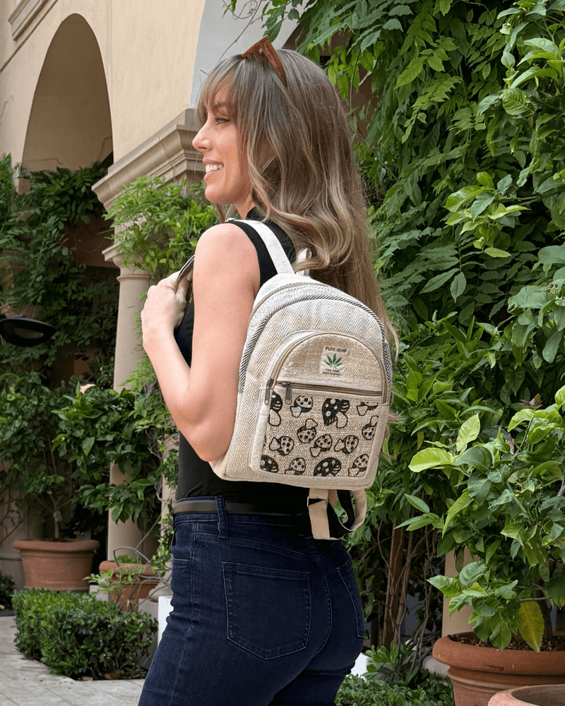 Load image into Gallery viewer, Kathmandu Collection Mini Hemp Mushroom Backpack
