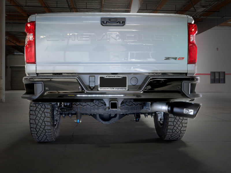 Load image into Gallery viewer, aFe Large Bore-HD 5in 409SS DPF-Back Exhaust System w/Blk Tip 24-25 GM Diesel Trucks V8-6.6L(td) L5P
