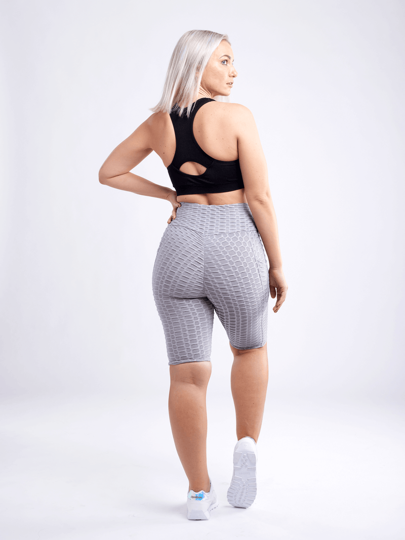 Load image into Gallery viewer, JupiterGear High-Waisted Scrunch Yoga Shorts with Hip Pockets
