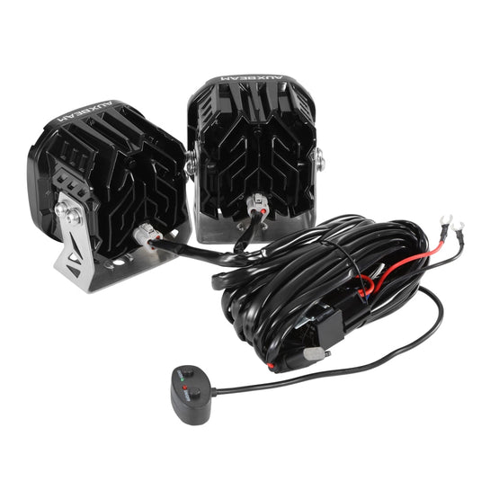 XP-ULTRA Series 4.5 Inch Flood Beam LED Pod Lights Off Road Lights with Amber DRL