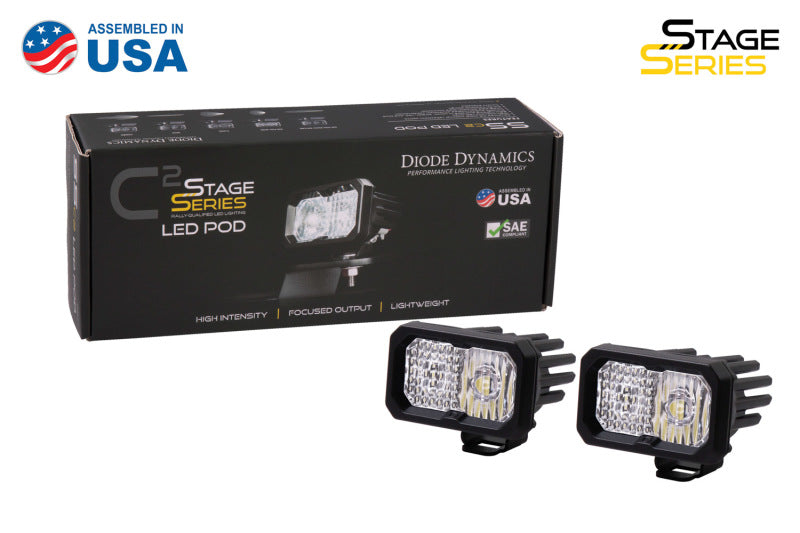 Load image into Gallery viewer, Diode Dynamics Stage Series 2 In LED Pod Pro - White Combo Standard ABL (Pair)
