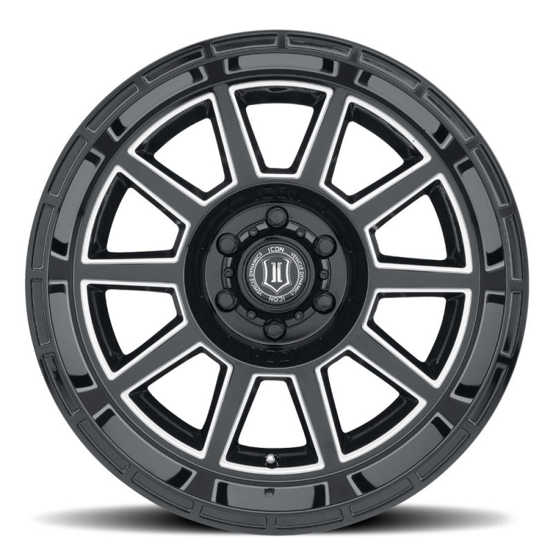 Load image into Gallery viewer, ICON Recoil 20x10 6x135 -24mm Offset 4.5in BS Gloss Black Milled Spokes Wheel
