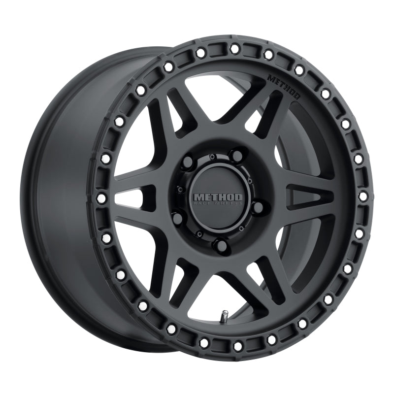 Load image into Gallery viewer, Method MR312 17x8.5 0mm Offset 5x150 110.5mm CB Matte Black Wheel
