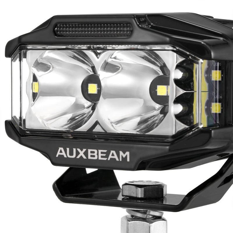 Load image into Gallery viewer, V-MAX Series | 4 Inch 72W 6960LM Combo Beam Side Shooter LED Rectangular Pod Lights with Amber DRL
