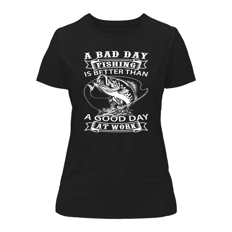 Load image into Gallery viewer, A Bad Day Fishing Women Slim Fit T-Shirt
