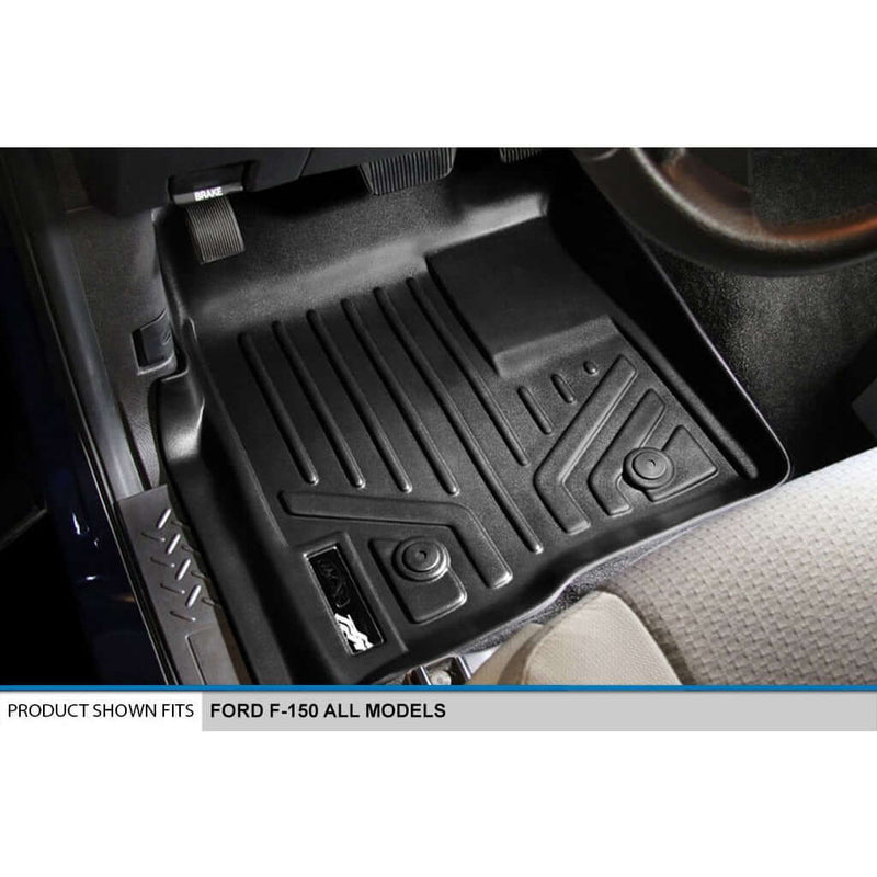 Load image into Gallery viewer, Smart Trim™ Custom Fit Floor Liners For 2009-2010 Ford F-150 SuperCab Non Flow-Through Center Console
