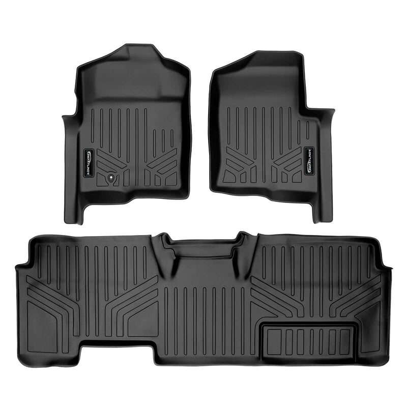 Load image into Gallery viewer, Smart Trim™ Custom Fit Floor Liners For 2009-2010 Ford F-150 SuperCab Non Flow-Through Center Console
