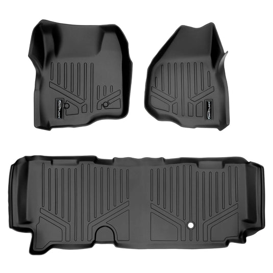 SMARTLINER Custom Fit Floor Liners For 2011-2012 F-250/F-350 Super Duty SuperCab with Depressed Drivers Side Pedal