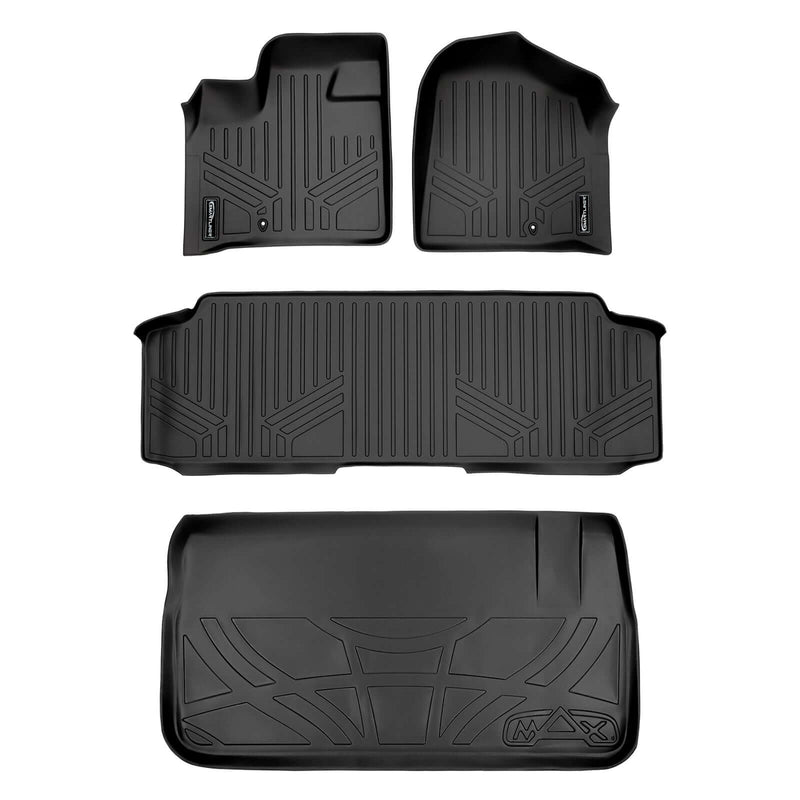 Load image into Gallery viewer, SMARTLINER Custom Fit Floor Liners For 2013-2020 Dodge Grand Caravan with Second Row Bench Seats and 1st Row Super Console
