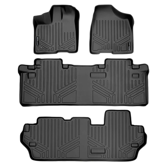SMARTLINER Custom Fit Floor Liners For 2011-2012 Sienna (8 Passenger Model with Power Folding 3rd Row Seats)
