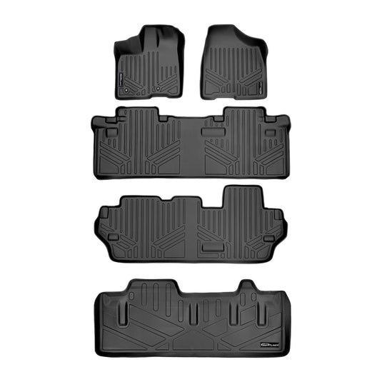 SMARTLINER Custom Fit Floor Liners For 2011-2012 Sienna (8 Passenger Model with Power Folding 3rd Row Seats)