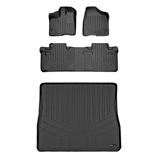 SMARTLINER Custom Fit Floor Liners For 2011-2012 Toyota Sienna (8 Passenger Model)