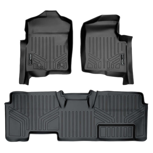 Smart Trim™ Custom Fit Floor Liners For 2011-2014 Ford F-150 SuperCab Non Flow Center Console