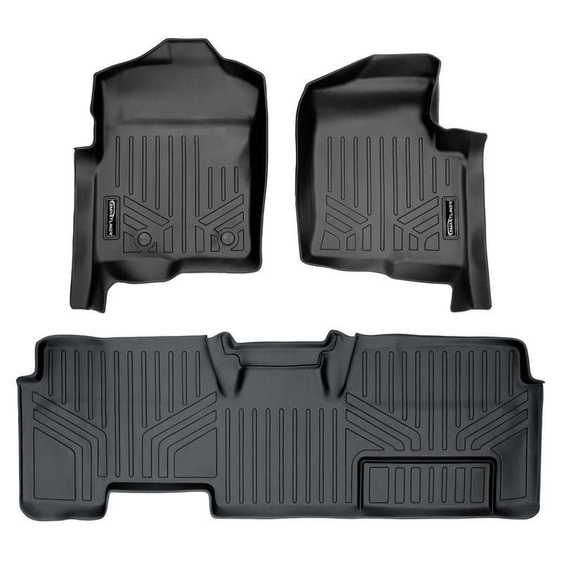 Load image into Gallery viewer, Smart Trim™ Custom Fit Floor Liners For 2011-2014 Ford F-150 SuperCab Non Flow Center Console
