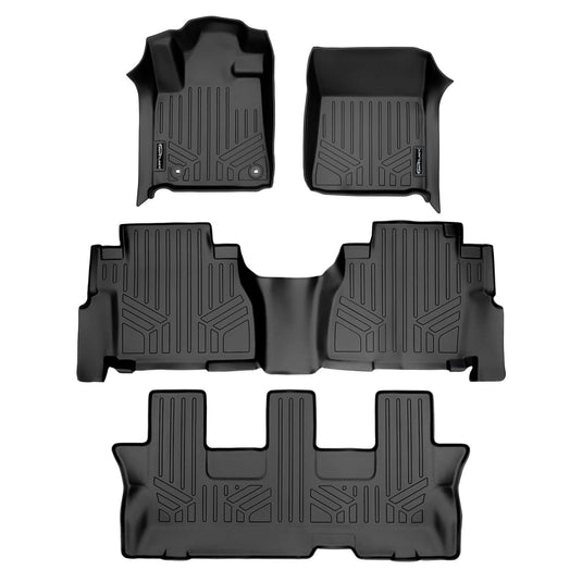 SMARTLINER Custom Fit Floor Liners For 2008 - 2022 Toyota Sequoia with 2nd Row Bench Seat