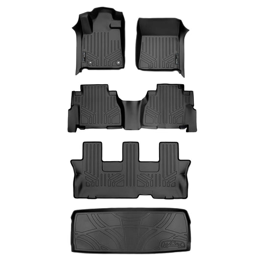 SMARTLINER Custom Fit Floor Liners For 2008 - 2022 Toyota Sequoia with 2nd Row Bench Seat