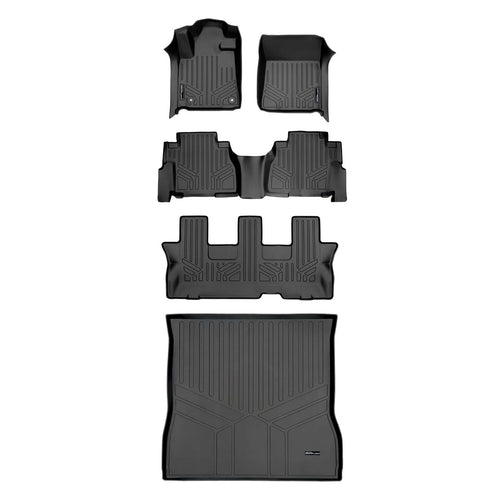 SMARTLINER Custom Fit Floor Liners For 2008 - 2022 Toyota Sequoia with 2nd Row Bench Seat