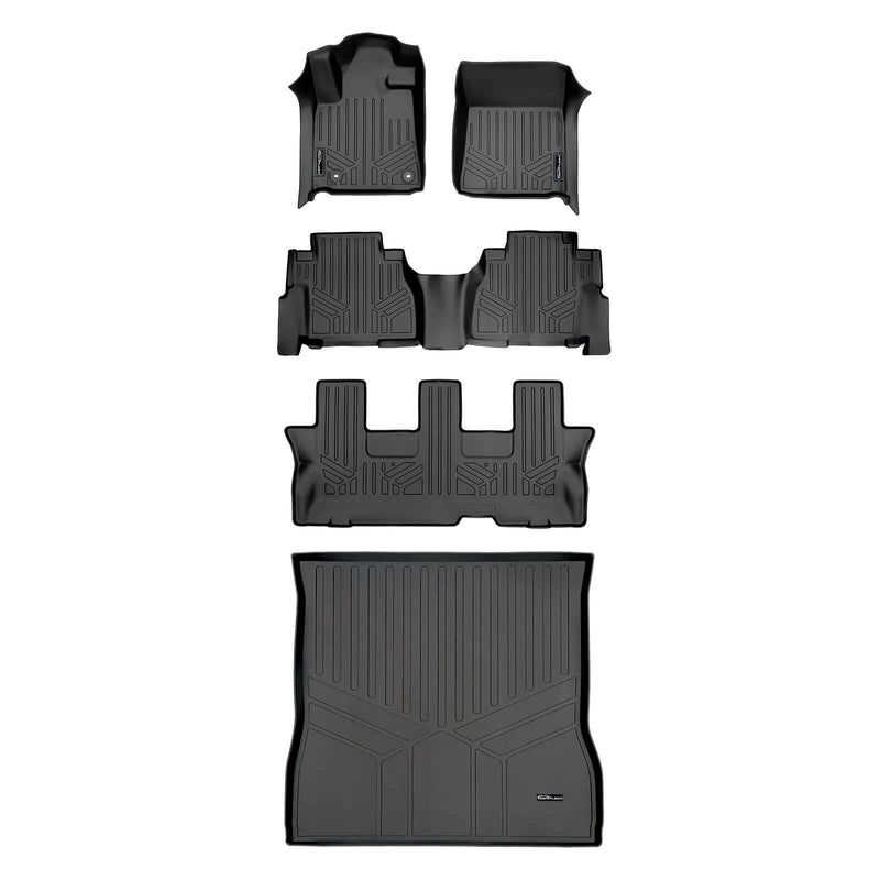Load image into Gallery viewer, SMARTLINER Custom Fit Floor Liners For 2008 - 2022 Toyota Sequoia with 2nd Row Bench Seat
