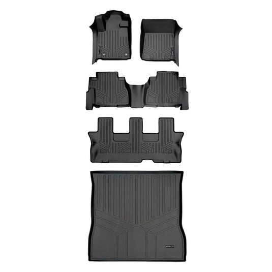 SMARTLINER Custom Fit Floor Liners For 2008 - 2022 Toyota Sequoia with 2nd Row Bench Seat