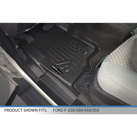 SMARTLINER Custom Fit Floor Liners For 2012-2016 F-250/F-350/F-450/F-550 Super Duty with Raised Drivers Side Pedal
