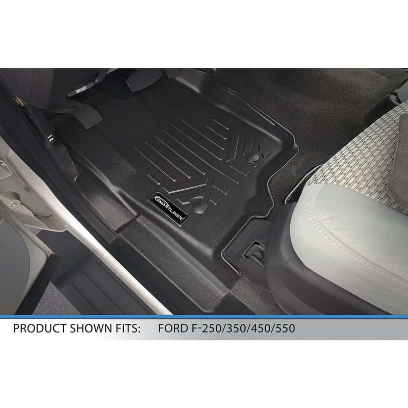 Load image into Gallery viewer, SMARTLINER Custom Fit Floor Liners For 2012-2016 F-250/F-350/F-450 Super Duty Crew Cab with Raised Drivers Side Pedal
