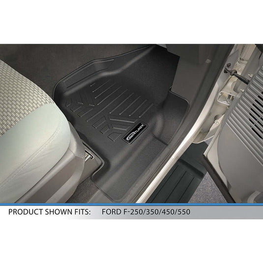SMARTLINER Custom Fit Floor Liners For 2012-2016 F-250/F-350/F-450/F-550 Super Duty with Raised Drivers Side Pedal