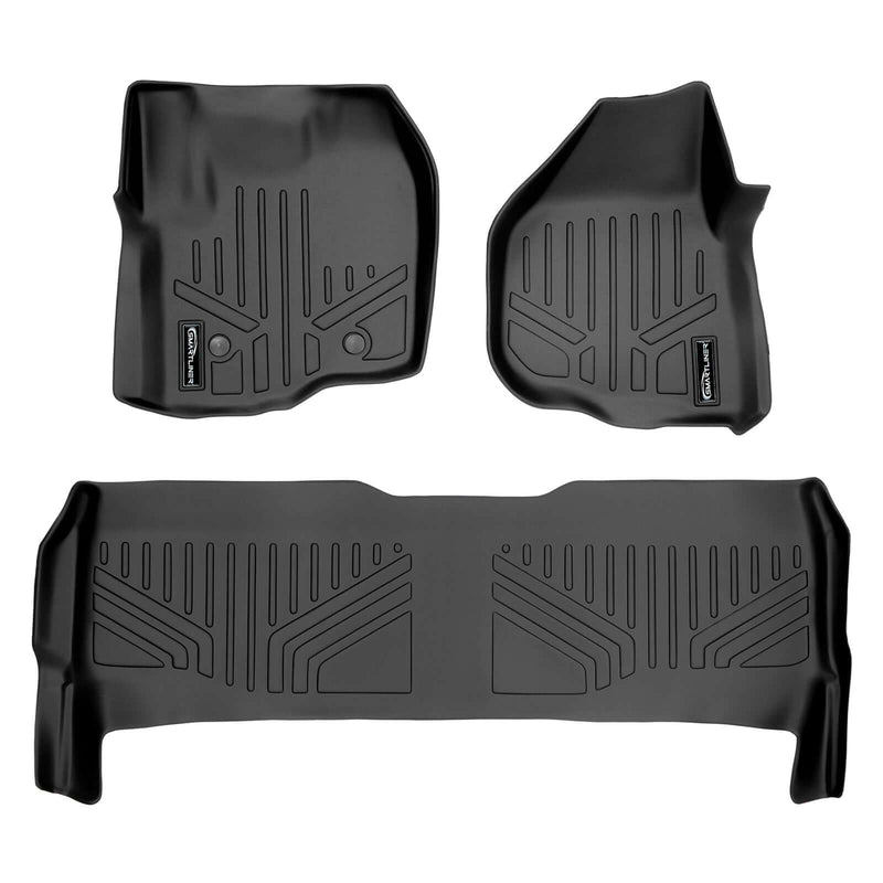 Load image into Gallery viewer, SMARTLINER Custom Fit Floor Liners For 2012-2016 F-250/F-350/F-450 Super Duty Crew Cab with Raised Drivers Side Pedal

