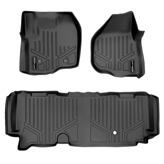 SMARTLINER Custom Fit Floor Liners For 2012-2016 Ford F-250/F-350 Super Duty SuperCab with Raised Drivers Side Pedal