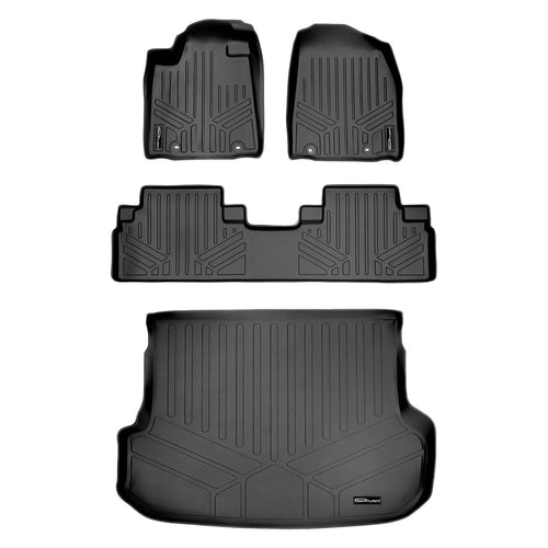 SMARTLINER Custom Fit Floor Liners For 2013-2015 Lexus RX (First Row Twist type Rings)